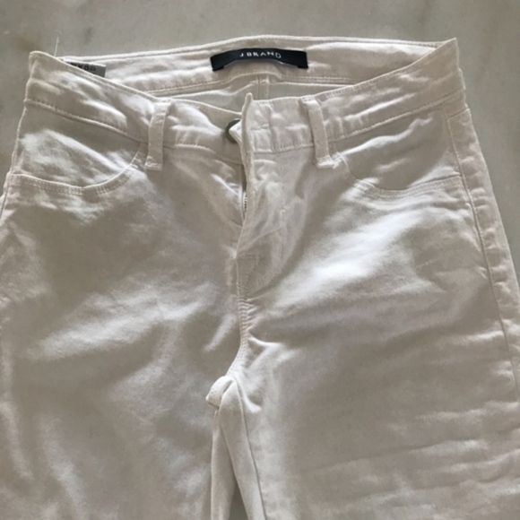 J Brand Hanna Cropped Zip White Jeans - Picture 4 of 8